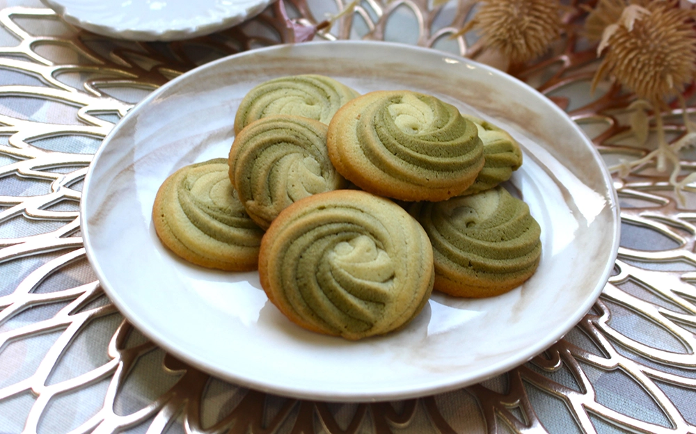 抹茶の絞り出しクッキーの画像