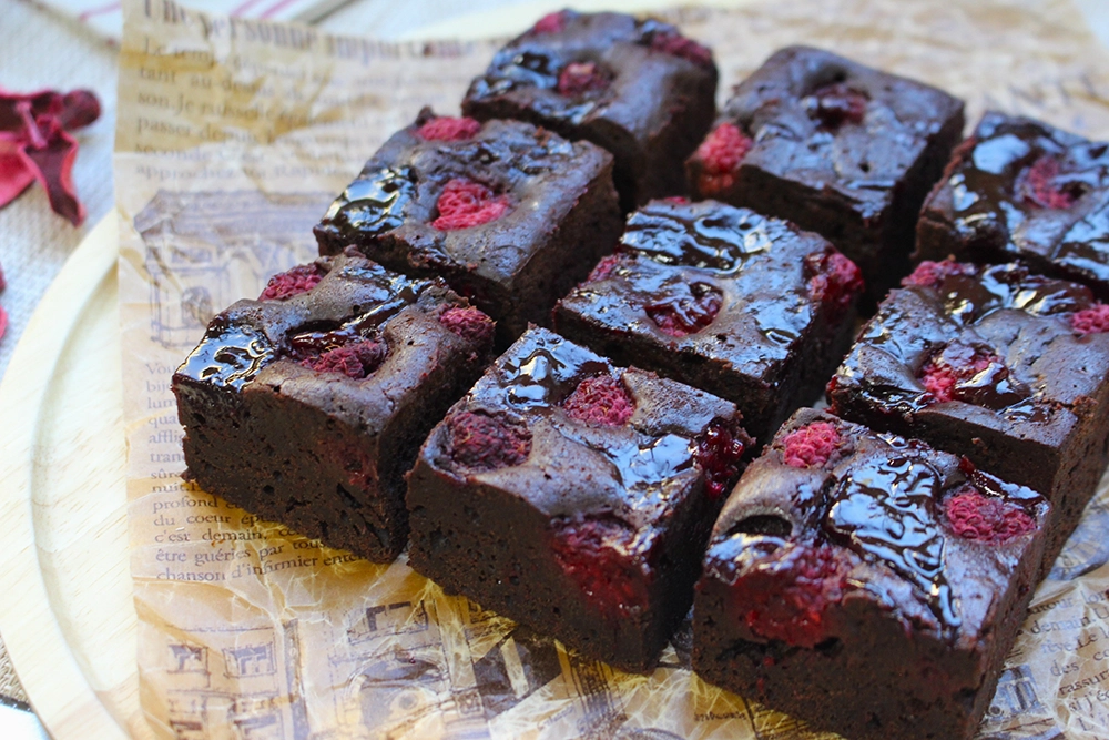 ラズベリー入りブラウニーの画像