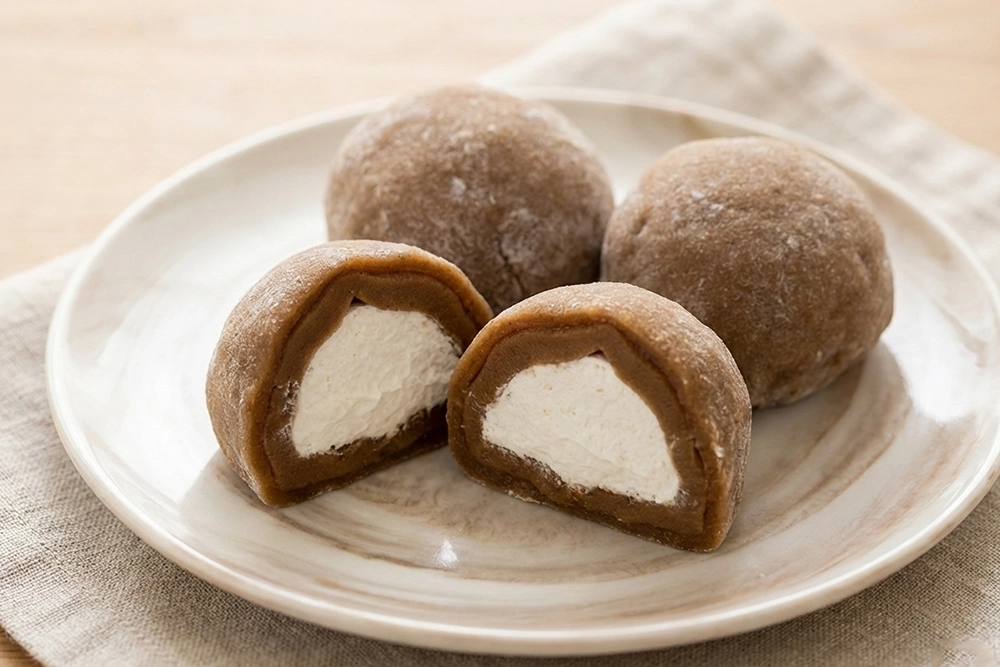 切り餅でカフェオレ大福の画像