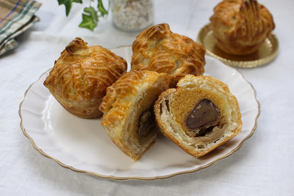 キャラメルマロンパイ|冷凍パイシートで簡単の画像