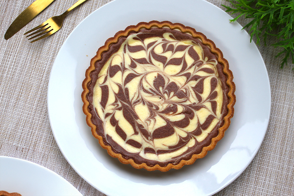 チョコマーブルチーズタルトの画像