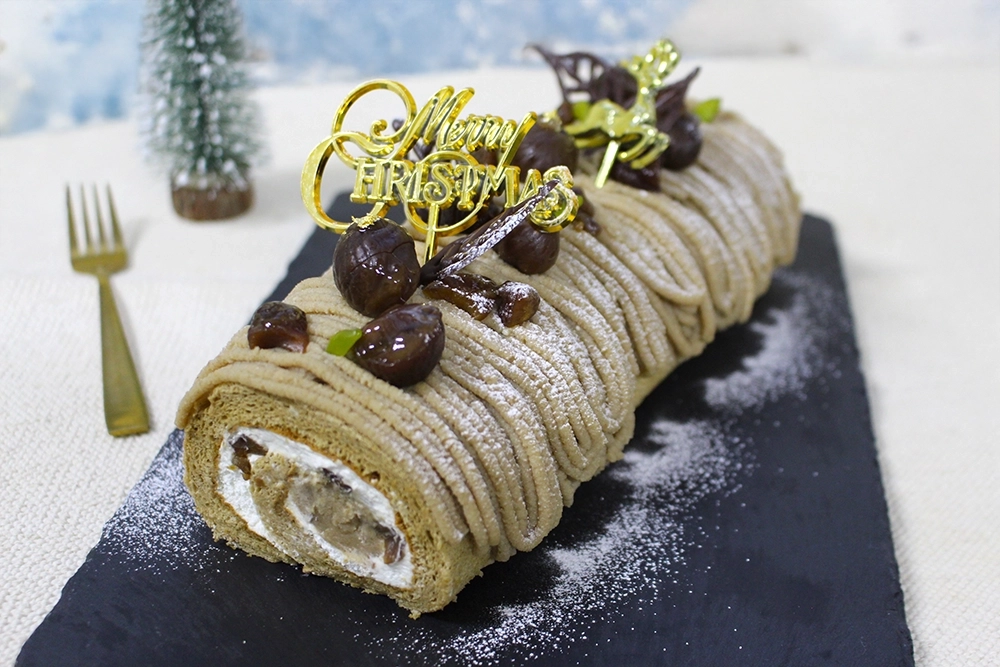 クリスマスマロンロールの画像
