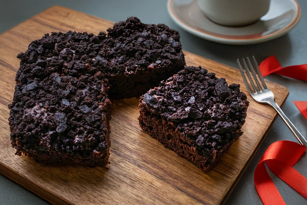 レンジで簡単!濃厚ザクザクブラウニーの作り方【ホットケーキミックスで30分】の画像