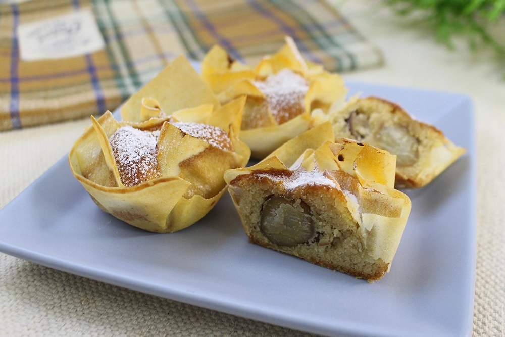 春巻きの皮で作る焼きモンブランの画像