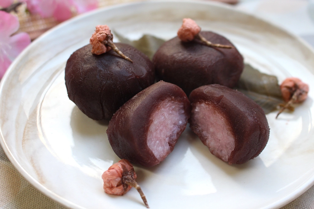 道明寺粉でミニおはぎの画像