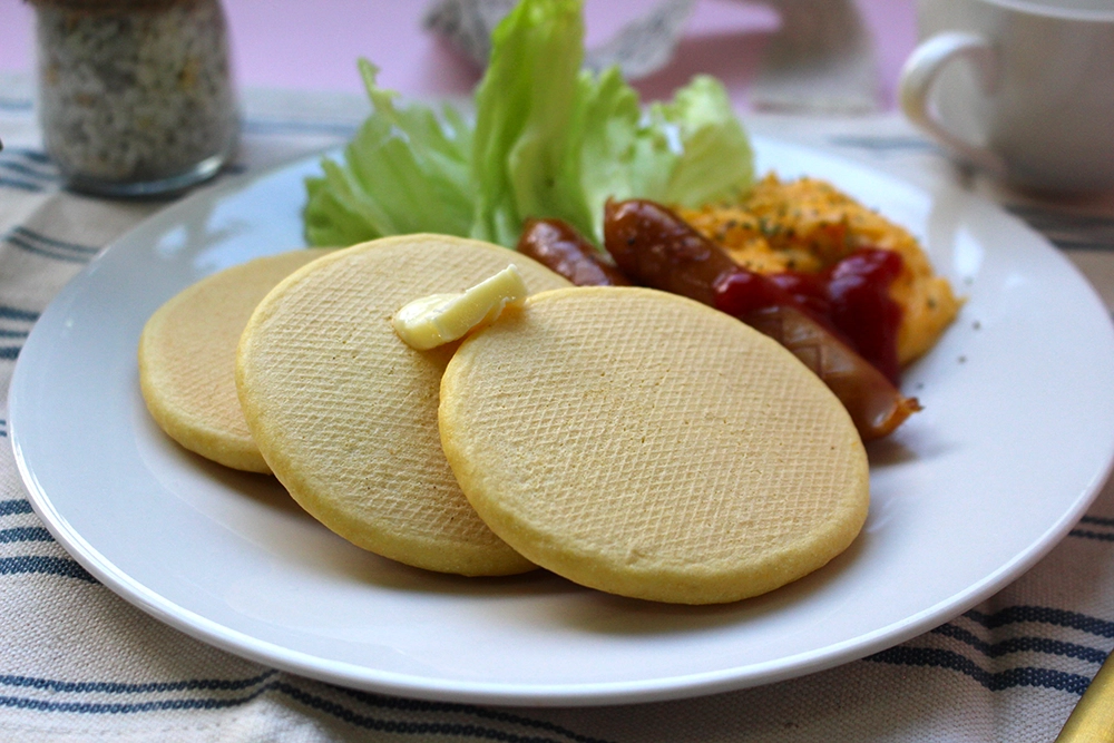 コーングリッツ入りパンケーキの画像