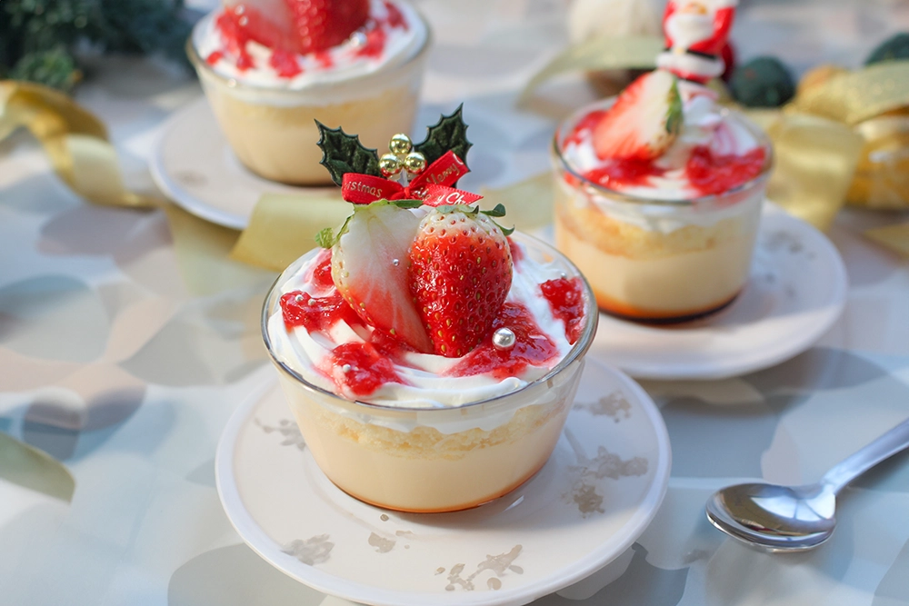 プリンショートケーキの画像