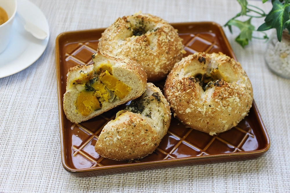 かぼちゃときのこのパンの画像