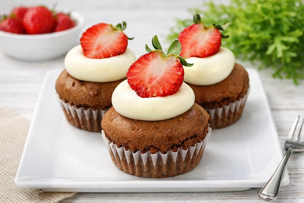 乳製品不使用の豆乳ホイップマフィンの画像