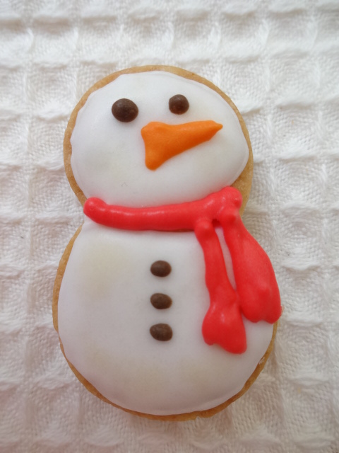 クリスマスオーナメント アイシングクッキー 雪だるまの画像